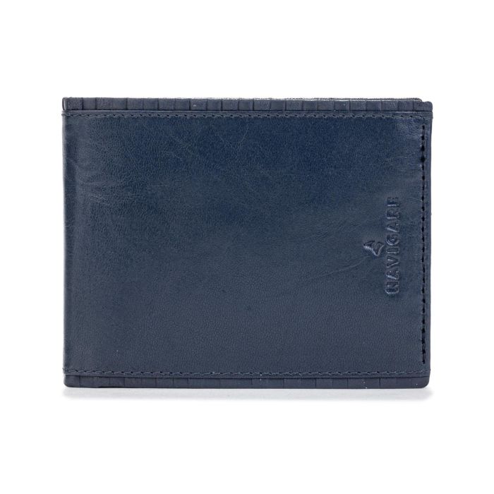 Portafoglio blu da uomo effetto vintage