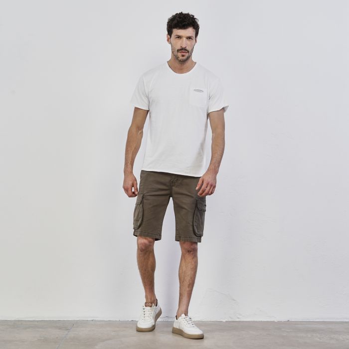 Bermuda marroni da uomo con tasconi