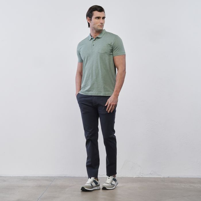 Pantaloni lunghi blu Navy Sail da uomo con tasche