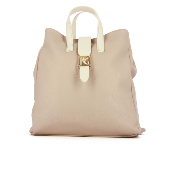 Zainetto beige con spallacci regolabili