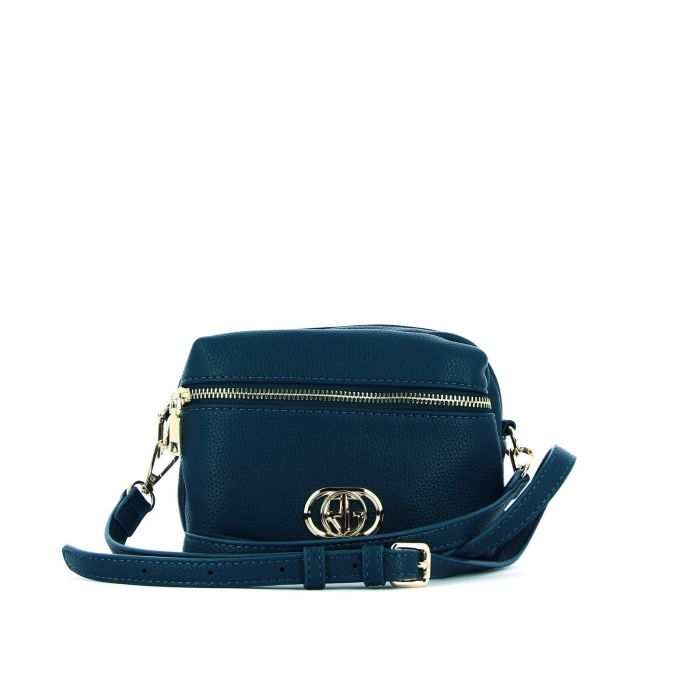 Borsetta a tracolla blu con zip