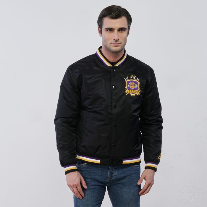Giacca nera Nba da uomo modello bomber