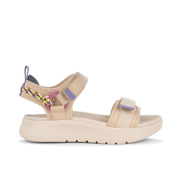 Sandali bassi sportivi con platform beige da donna
