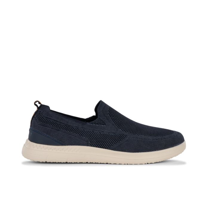 Slip on blu da uomo in tessuto