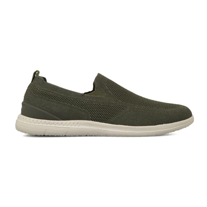 Sneakers slip-on verdi da uomo Jeep Spirit in tessuto